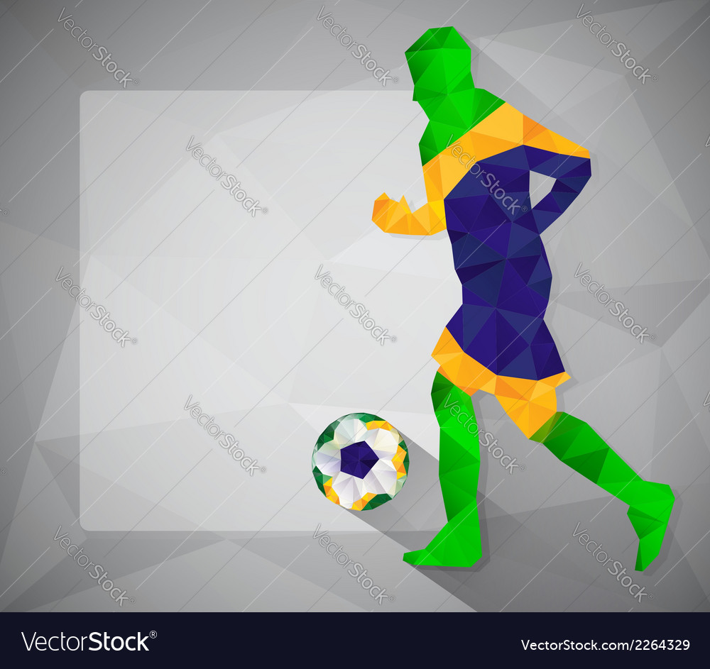 Brazilian football player with ball in triangles6