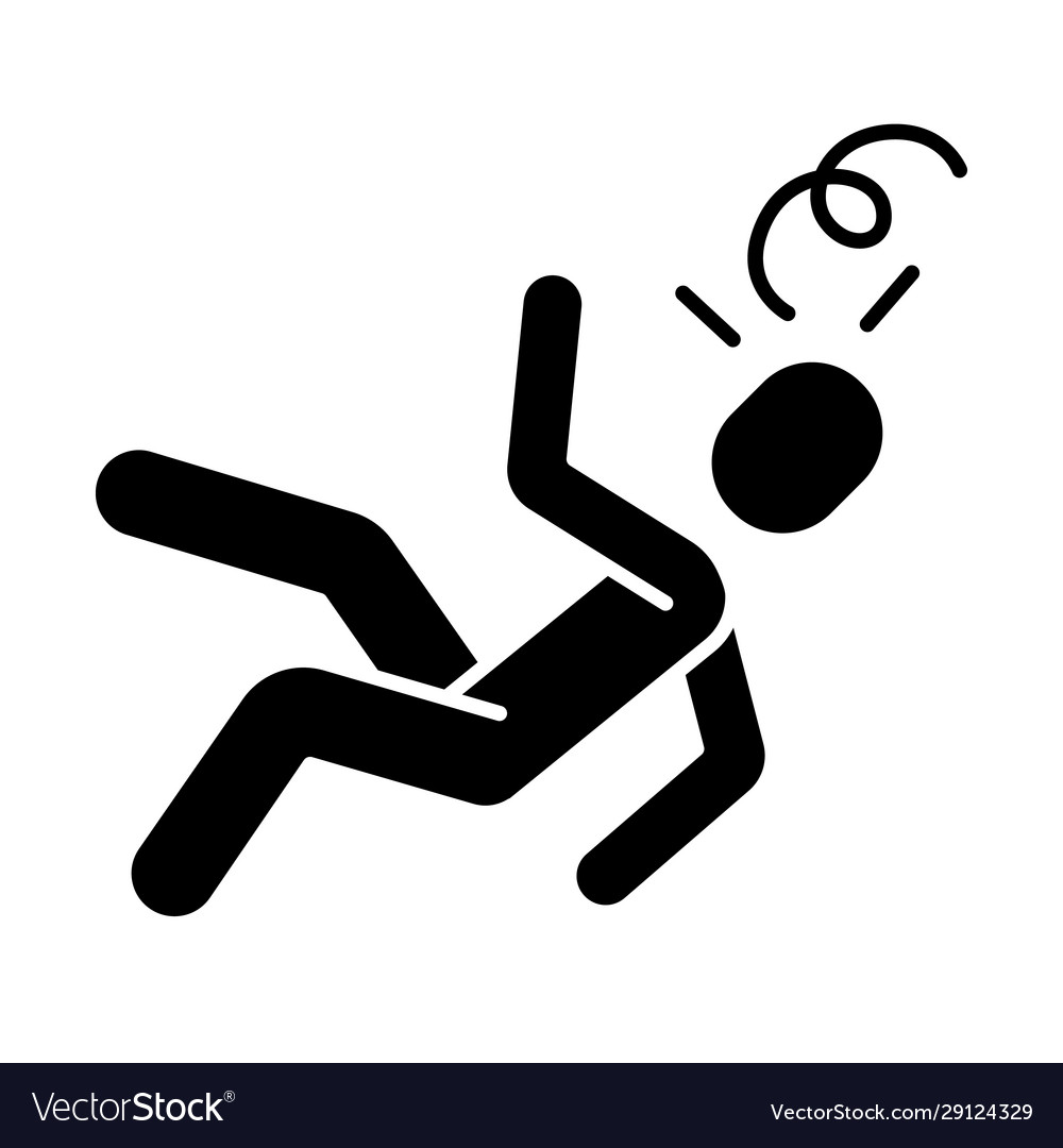 Fainting glyph icon Royalty Free Vector Image - VectorStock