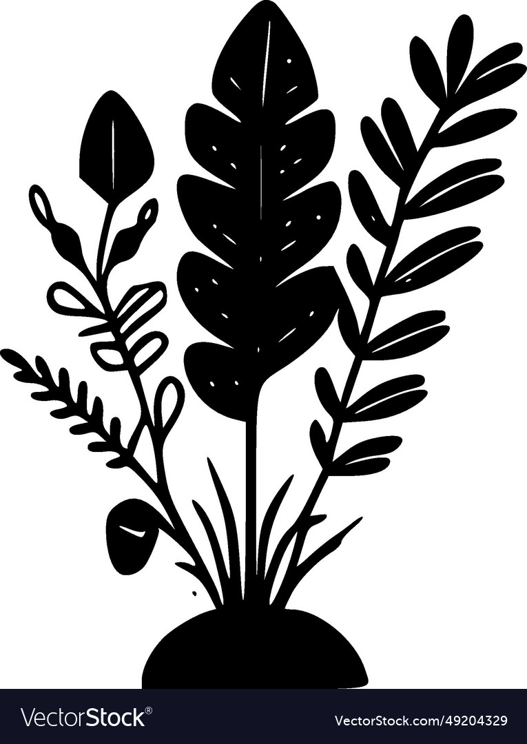 Plants - minimalist and flat logo