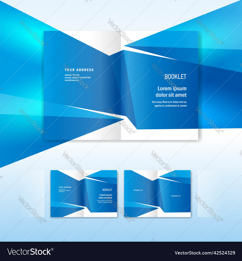 Polygonal brochure design template cover