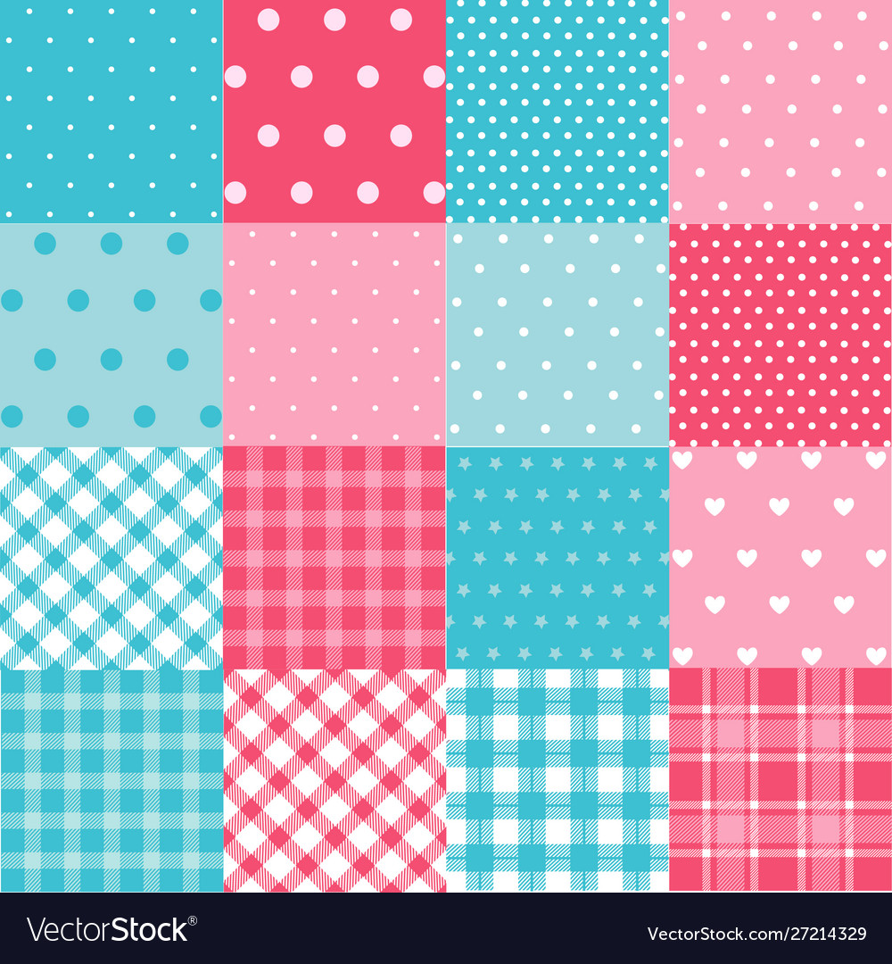 Set seamless baby patterns