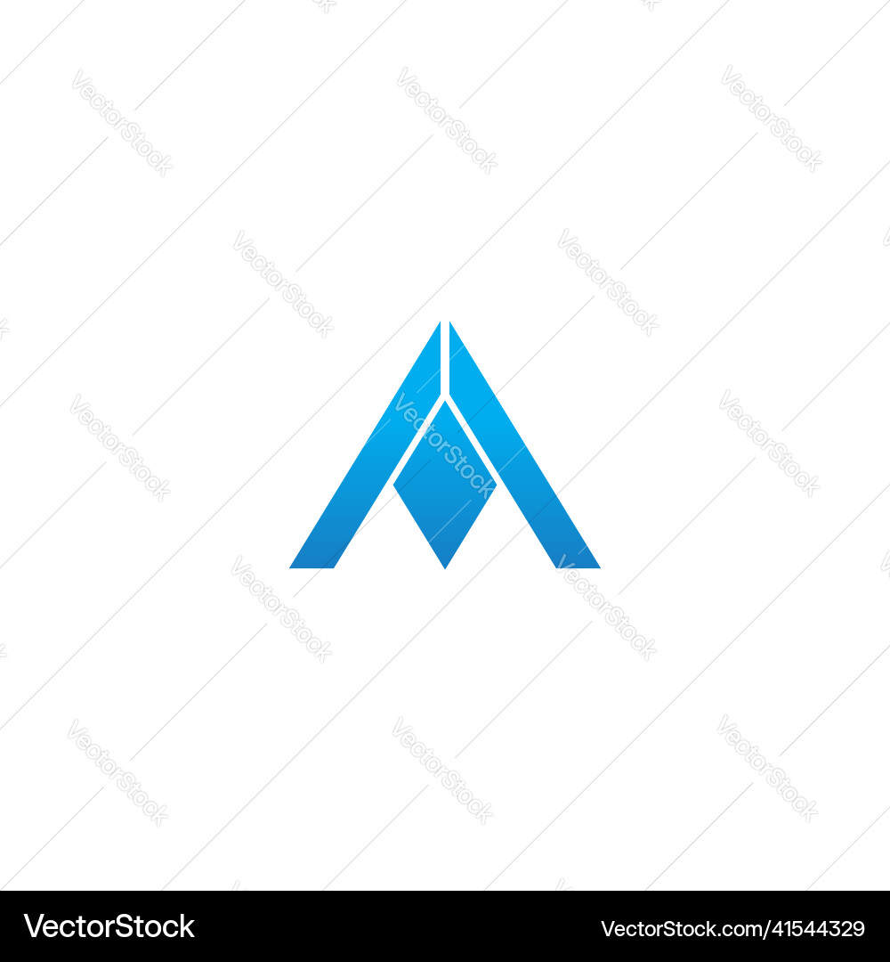 Triangle a initial logo Royalty Free Vector Image