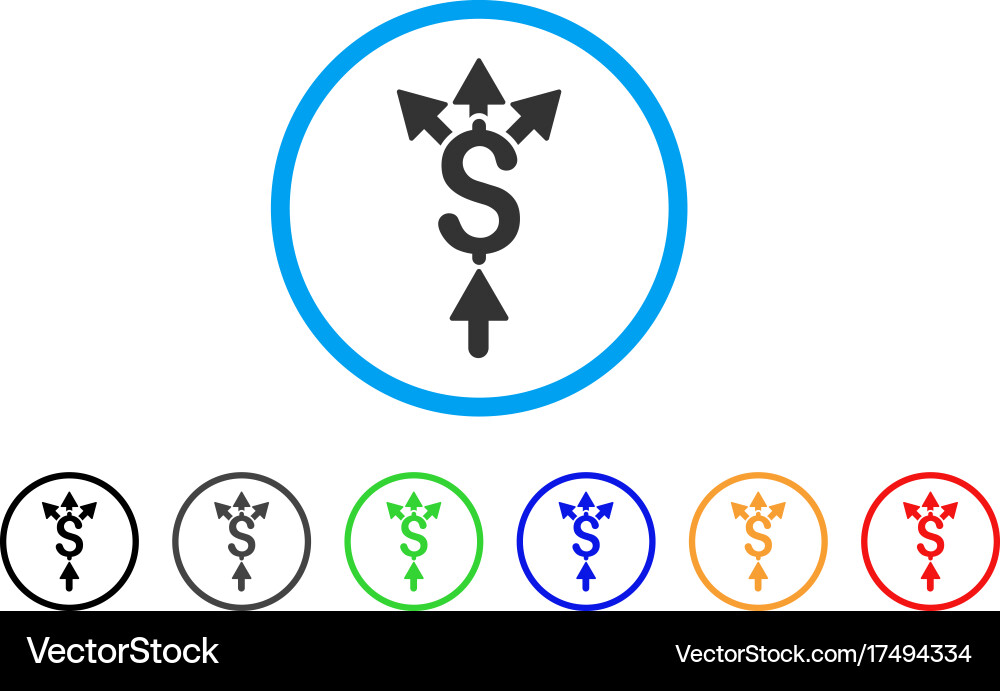 Divide payment rounded icon Royalty Free Vector Image
