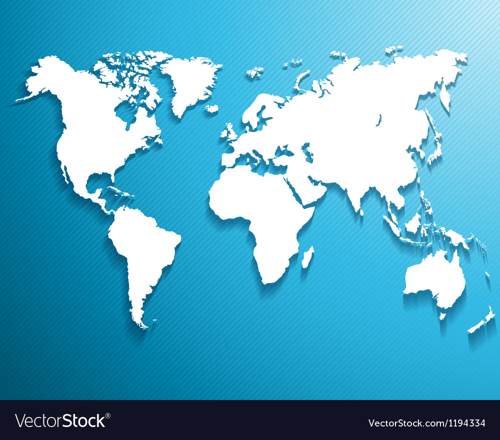 Map of the world Royalty Free Vector Image - VectorStock