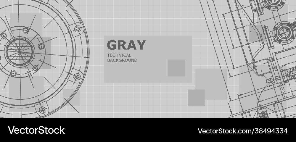 Mechanical engineering drawing Royalty Free Vector Image