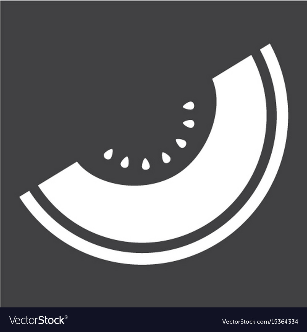 Melon solid icon fruit and diet graphics