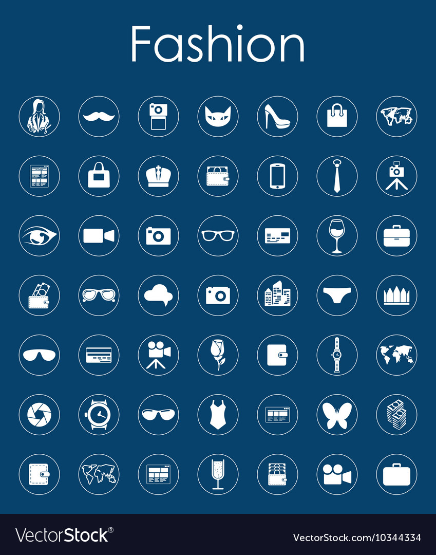 Set von einfachen Mode-Icons