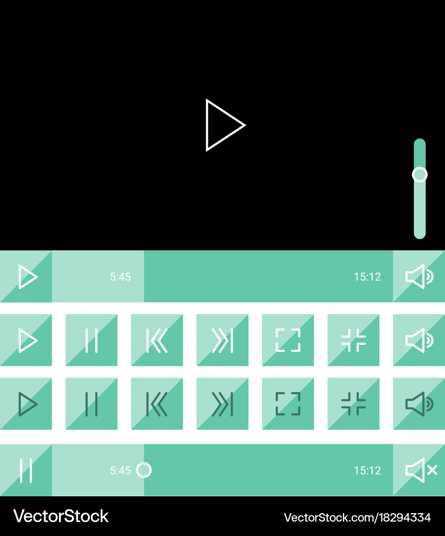 Template video player Royalty Free Vector Image