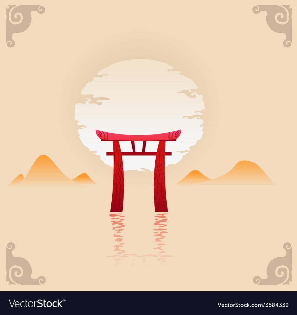 Abstract japan background Royalty Free Vector Image