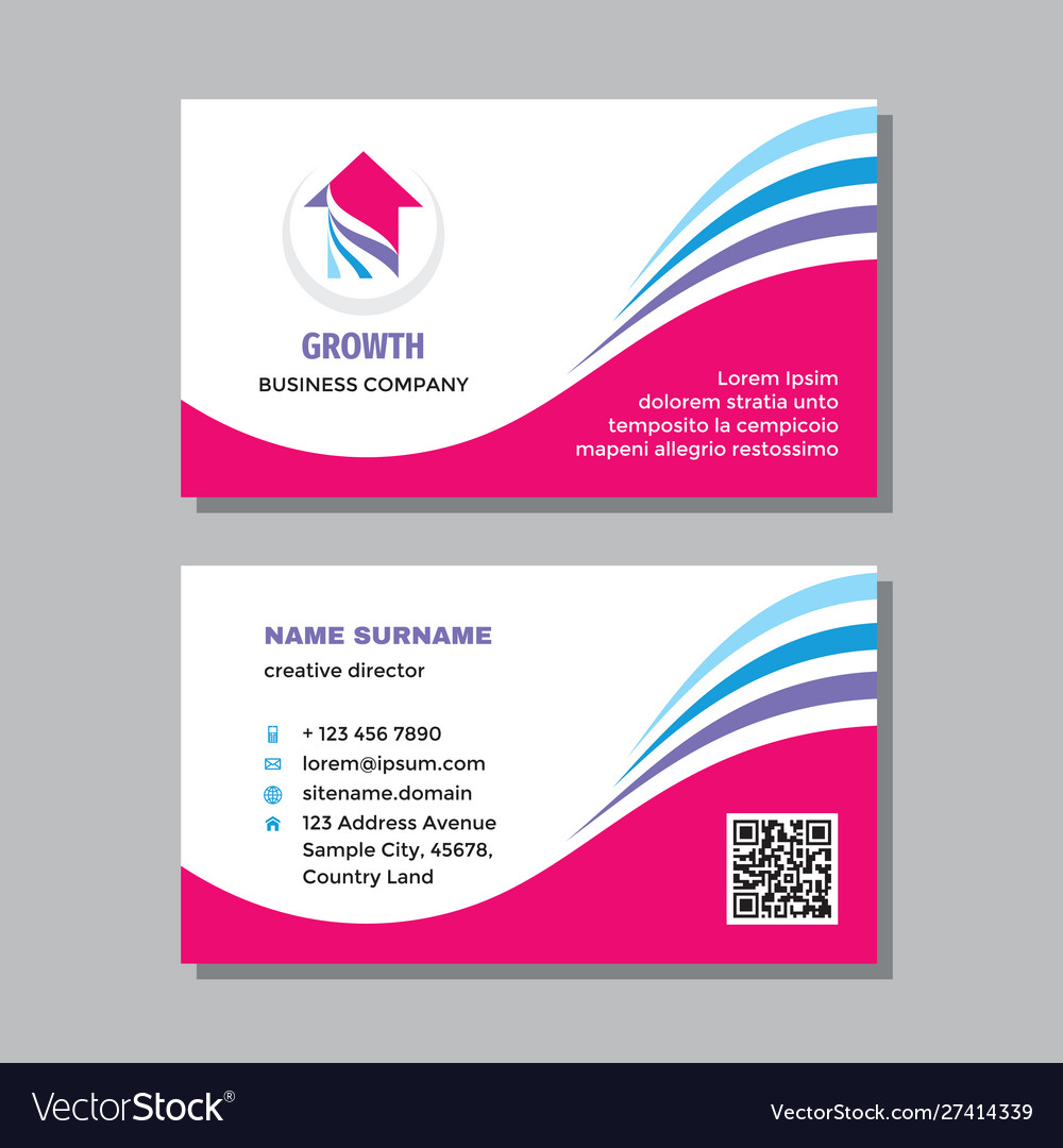 Business visit card template with logo - concept d