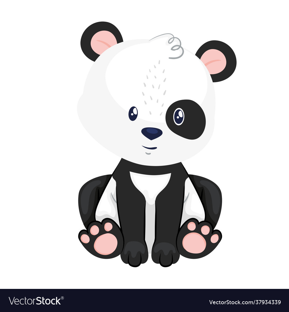 Cute panda animal Royalty Free Vector Image - VectorStock