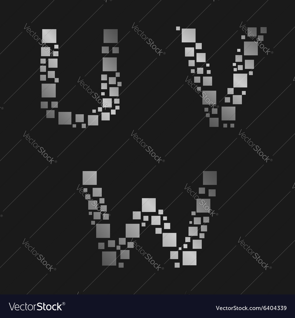 Silver letter set