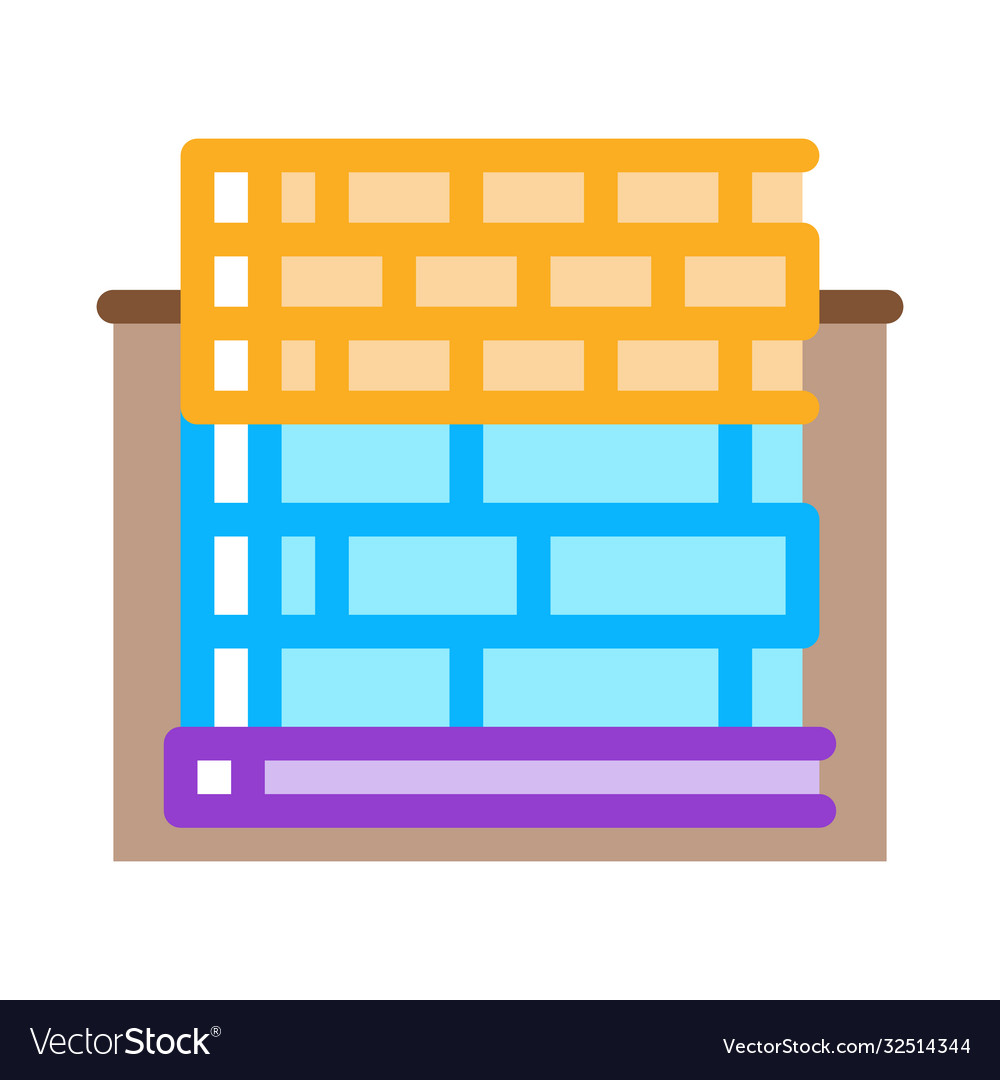 Block foundation icon outline