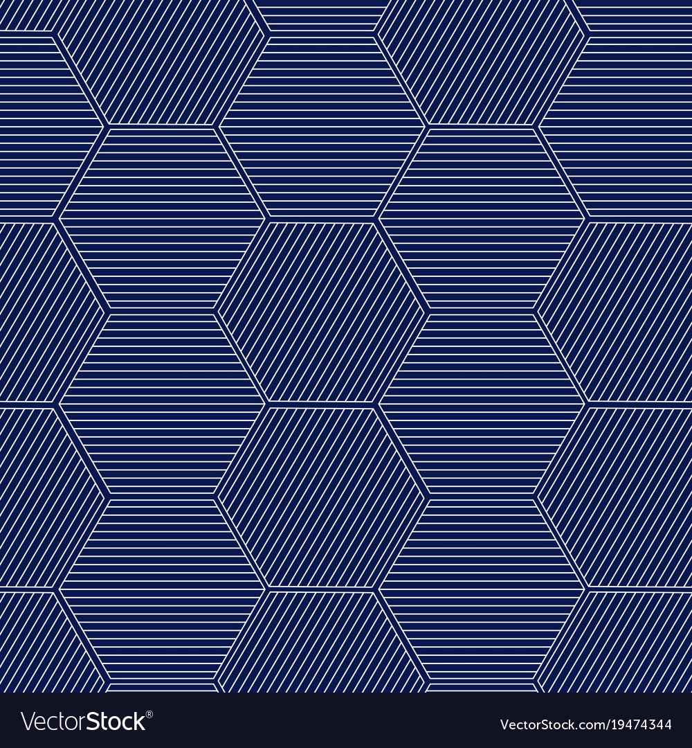 Blue geometric seamless pattern