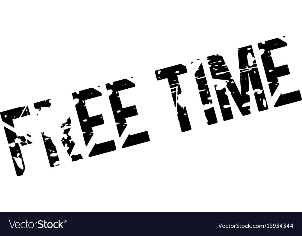 Free time rubber stamp