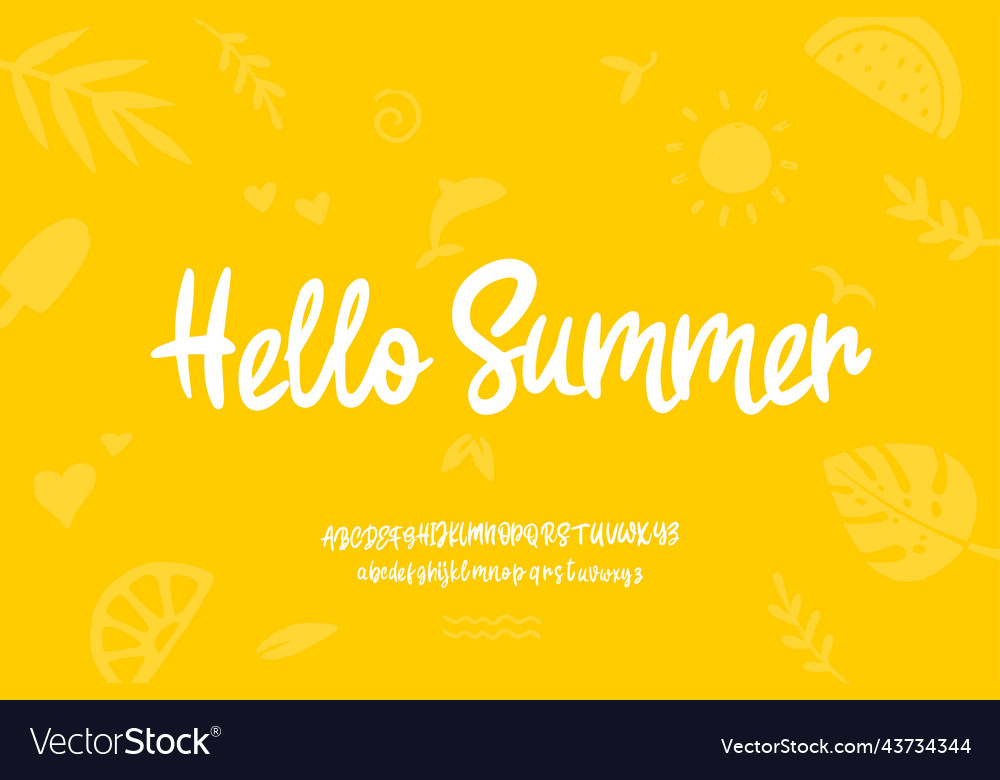Handwritten calligraphic font for your design text vector image Handwritten calligraphic font for your design text