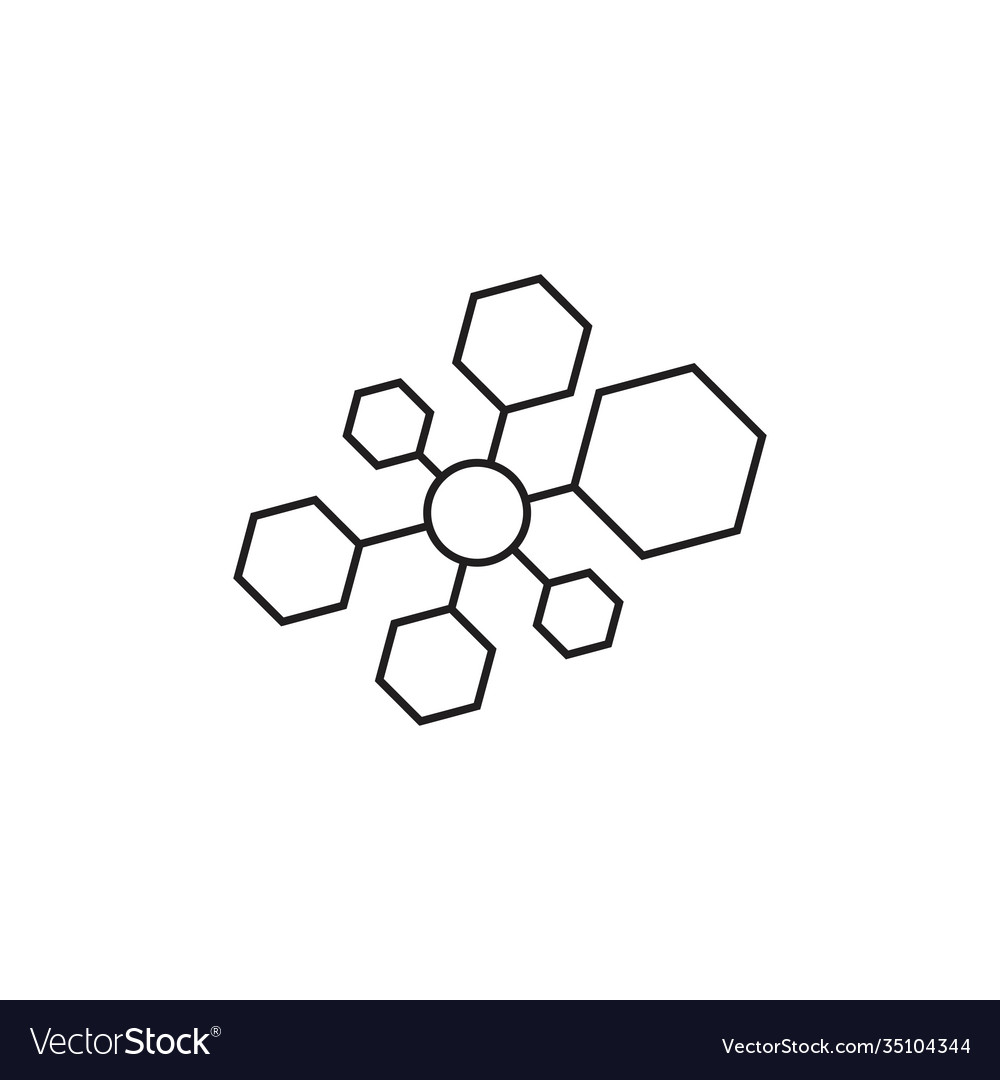 Hexagon-verknüpftes Verbindungs-Logo