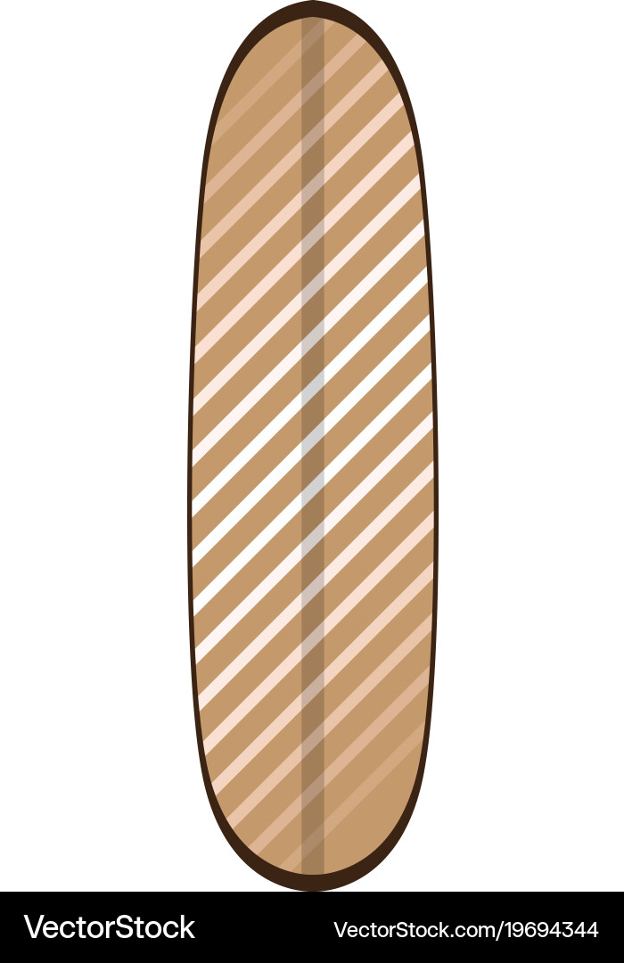 Isolated surfboard image Royalty Free Vector Image