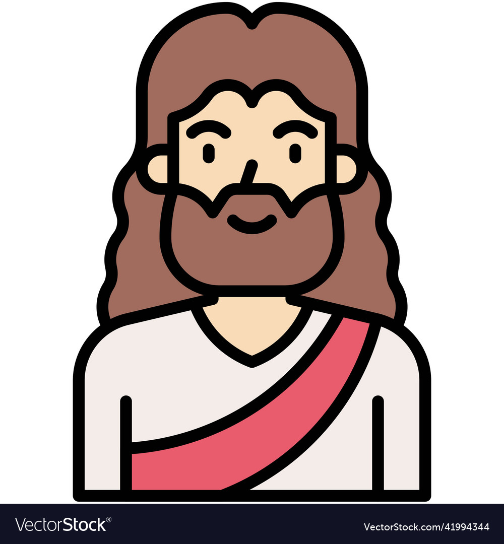 Jesus Icon Holy Week Related Royalty Free Vector Image