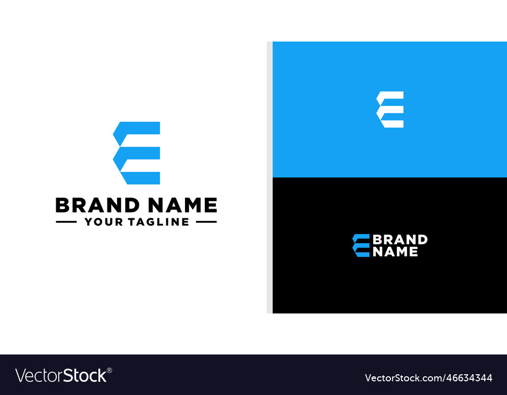 Letter e logo building construction real estate Vector Image