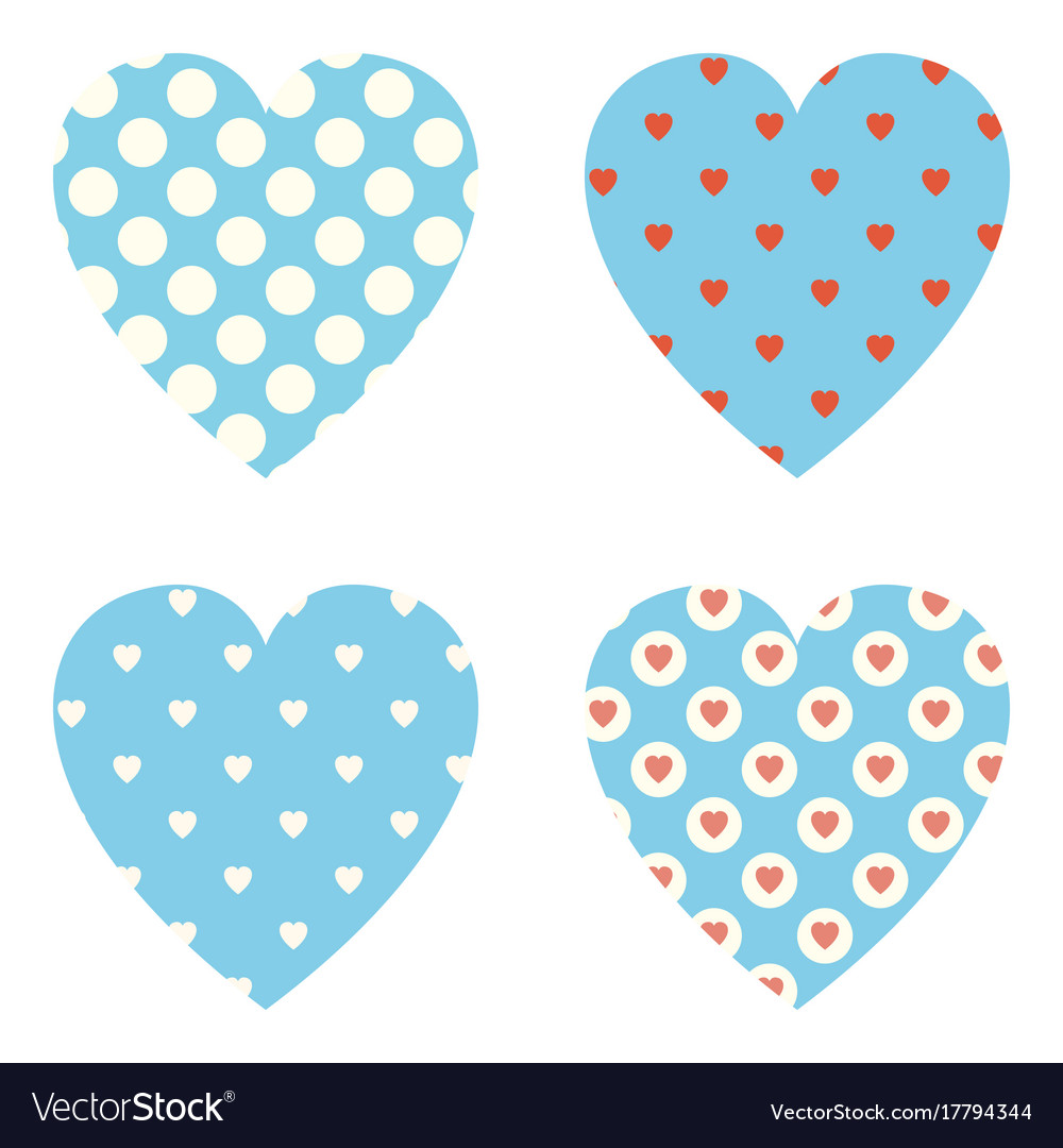 Set of hearts Royalty Free Vector Image - VectorStock