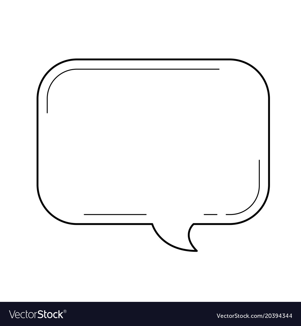 Speak square line icon Royalty Free Vector Image