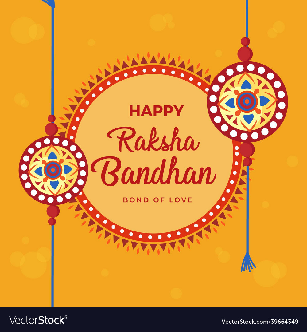 Banner design of happy raksha bandhan Royalty Free Vector