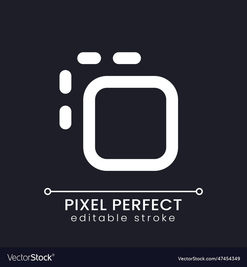 Dissolve pixel perfect white linear ui icon Vector Image