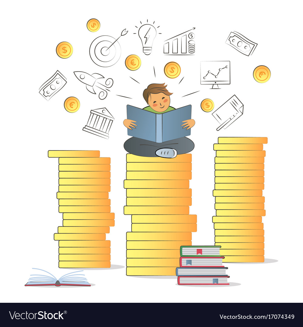 Financial literacy concept Royalty Free Vector Image