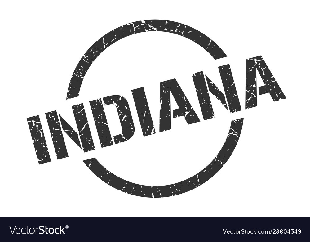 Indiana stamp grunge round isolated sign