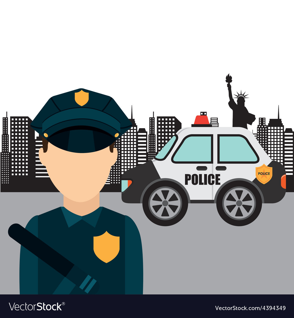 Police man Royalty Free Vector Image - VectorStock