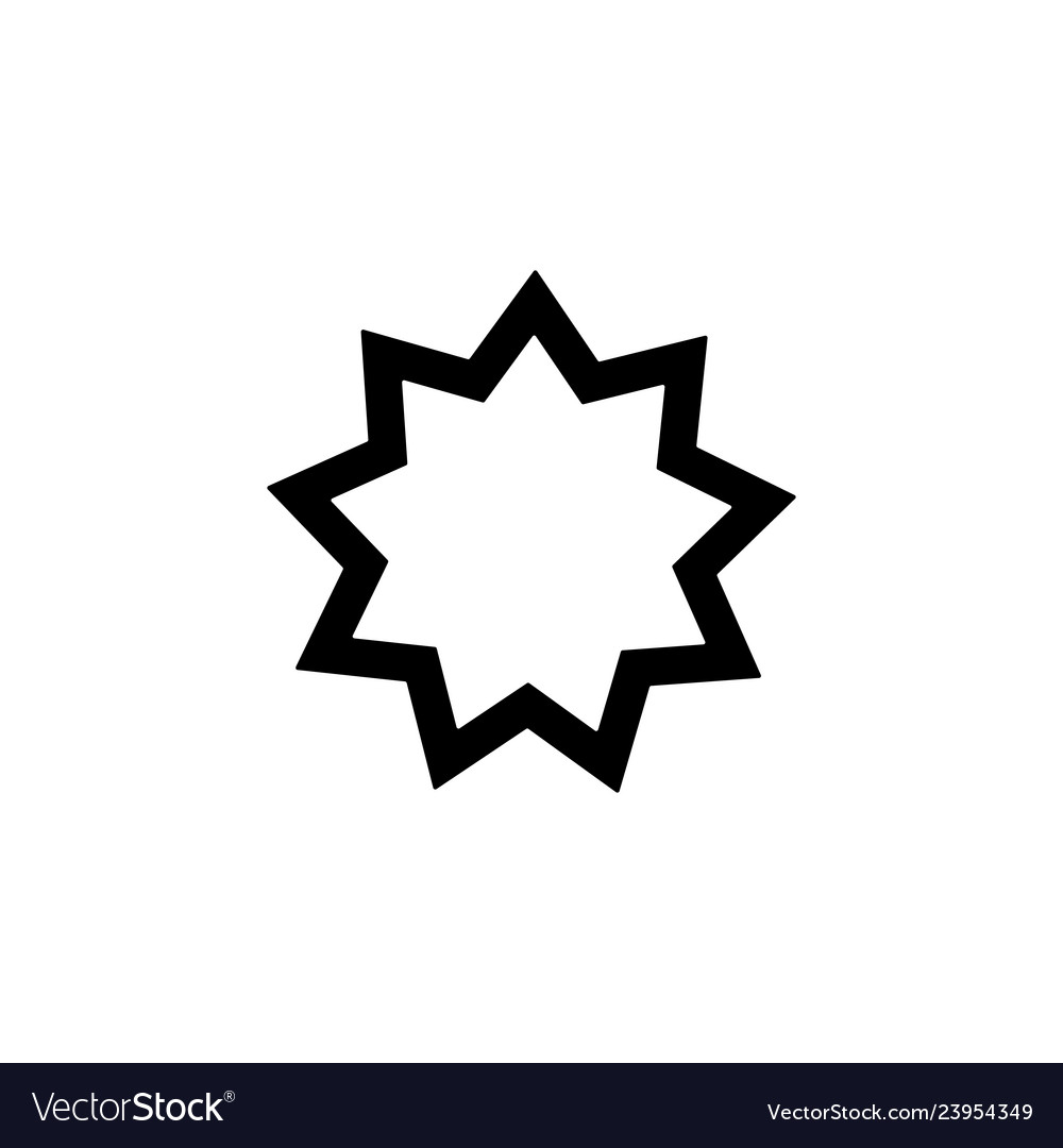 Religion symbol baha icon element of