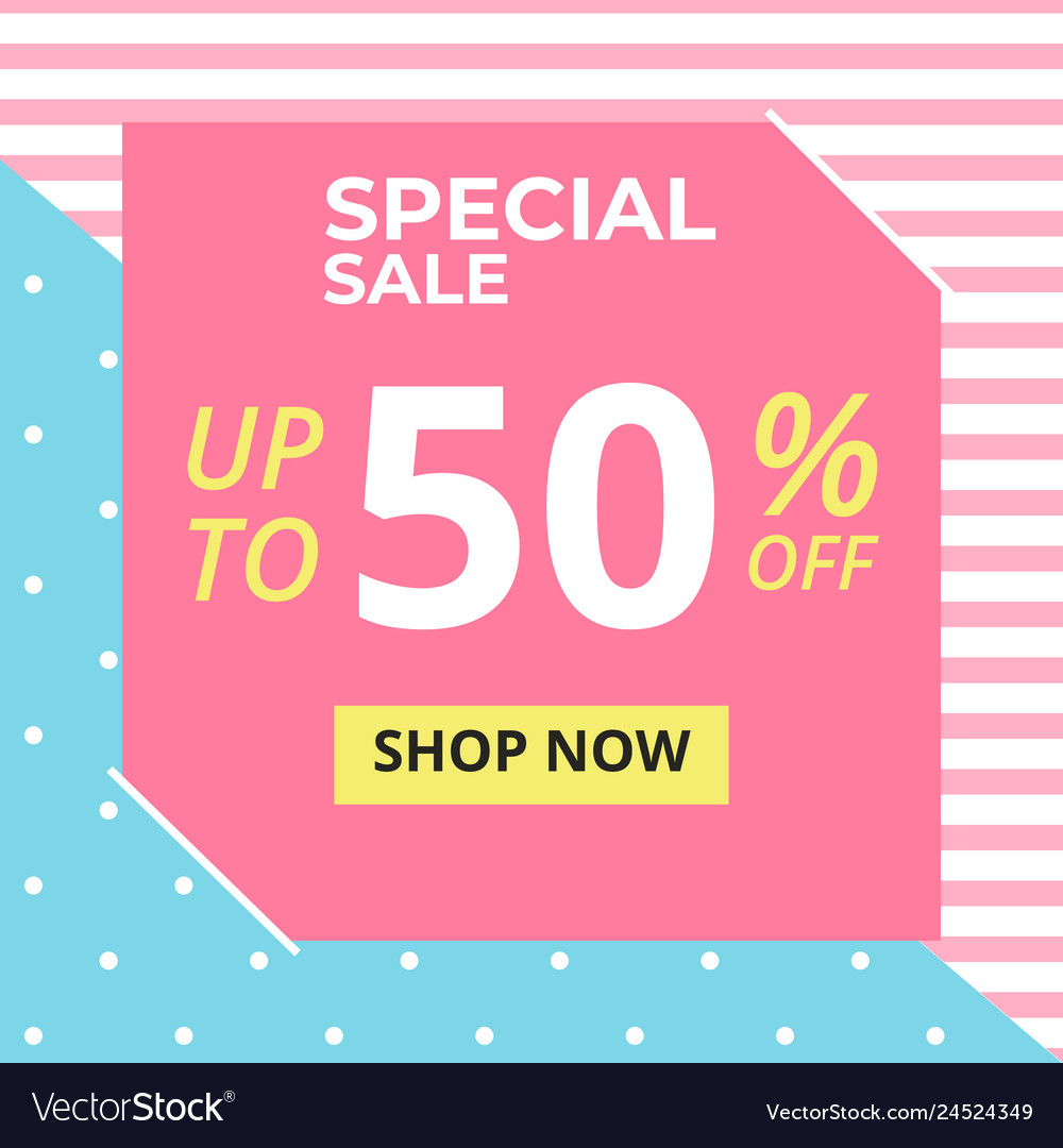 Sale Banner In Square Frame With Special Sale Up Vector Image