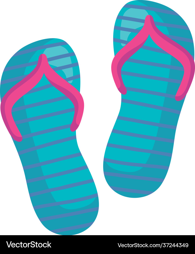 Summer flip flops Royalty Free Vector Image - VectorStock
