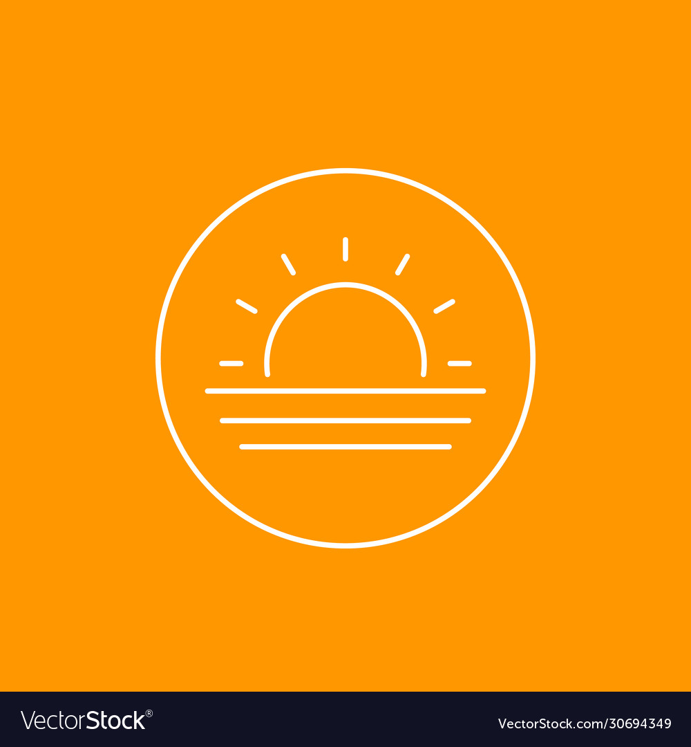 Sunset icon linear