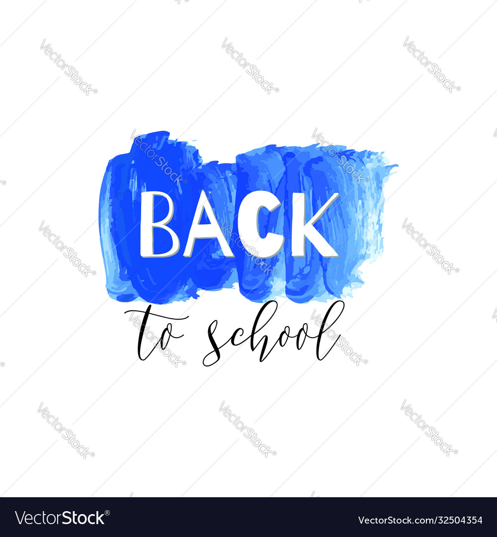 Back to school ink watercolor navy blue splash