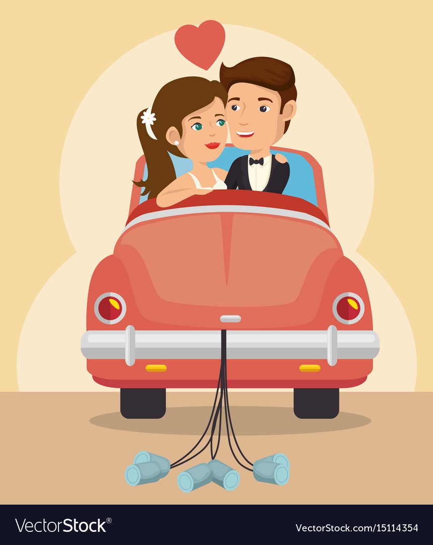 Bride and groom design Royalty Free Vector Image