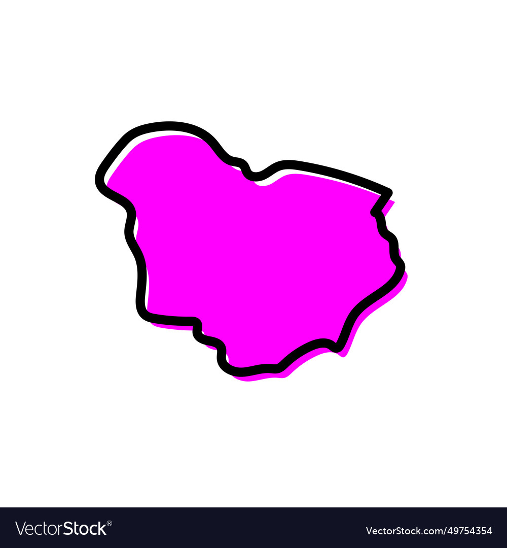 Ouaddai region of chad map Royalty Free Vector Image