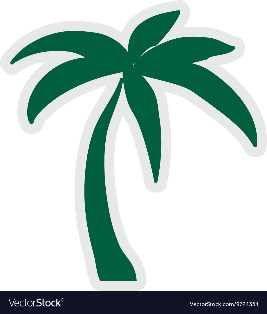 Palm tree icon nature and plant design