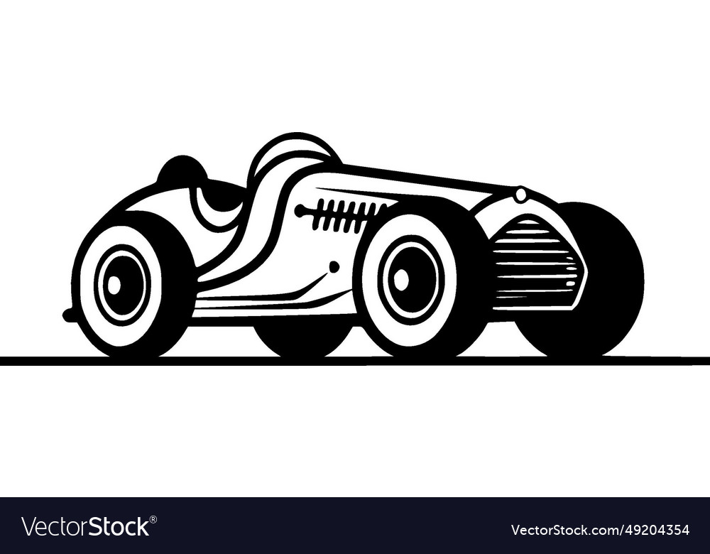 Racing - black and white isolated icon Royalty Free Vector