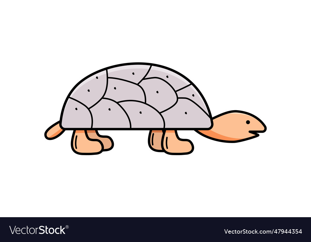 Turtle Icon Doodle Of A Sea Animal Turtle Isolate Vector Image