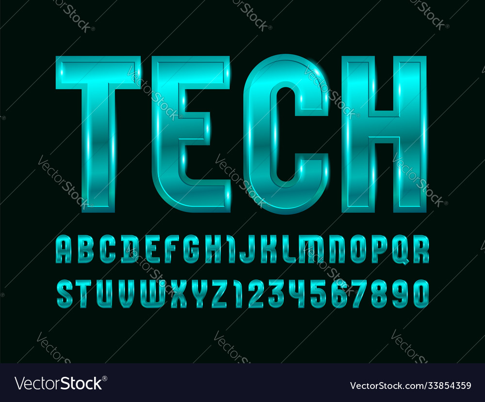 High steel font emerald style trendy glossy