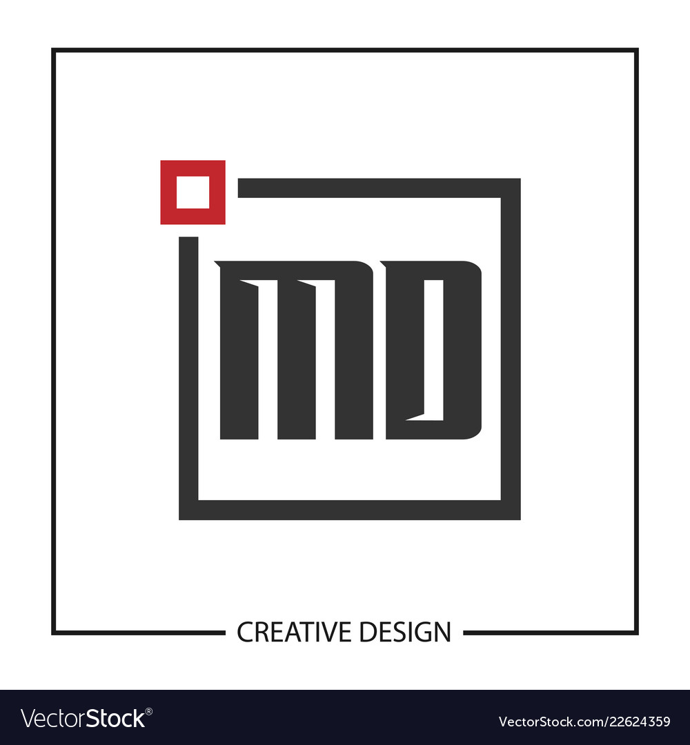 Initial letter md logo template design