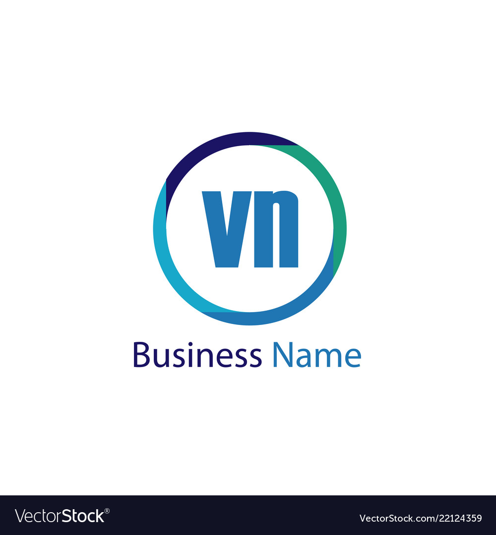 Initial letter vn logo template design