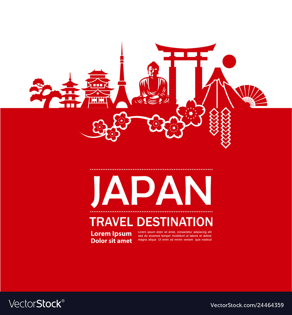 Japan travel destination Royalty Free Vector Image