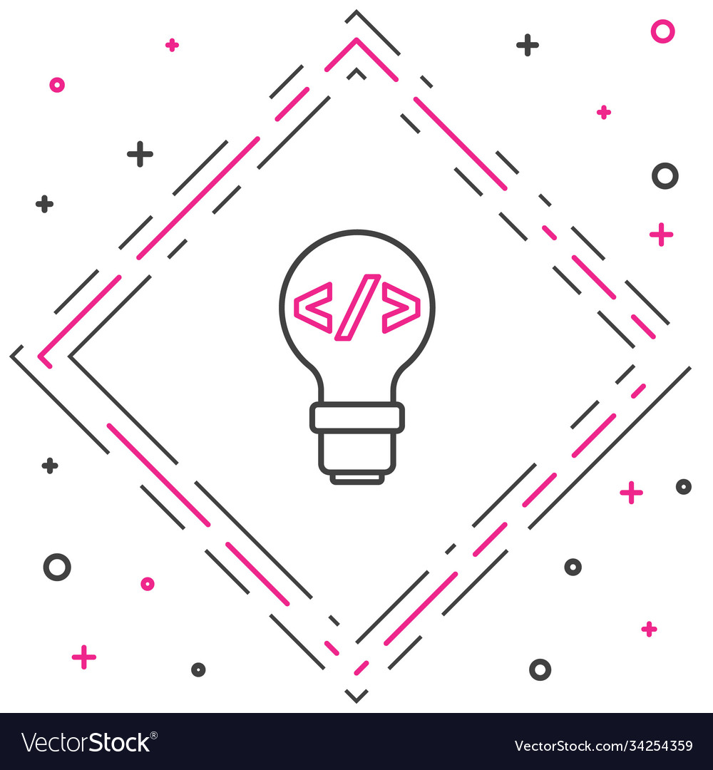 Line web design and front end development icon vector image Line web design and front end development icon