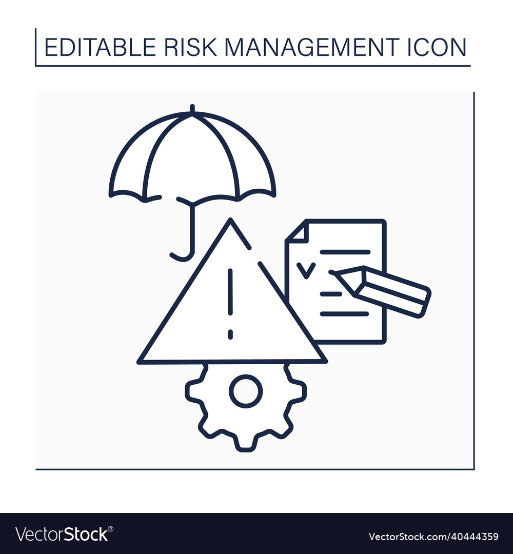 Risk assessment line icon Royalty Free Vector Image