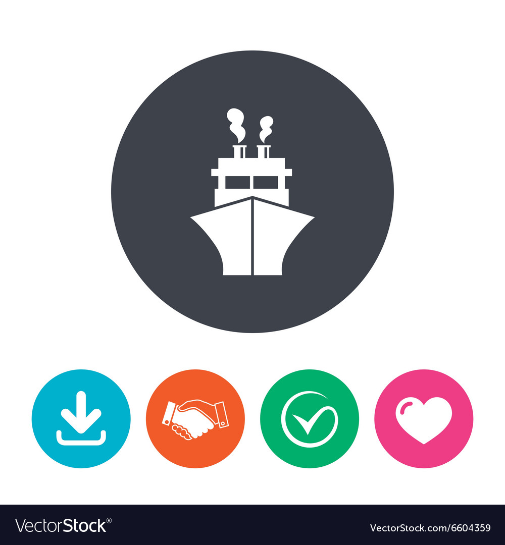 Ship or boat sign icon shipping delivery symbol