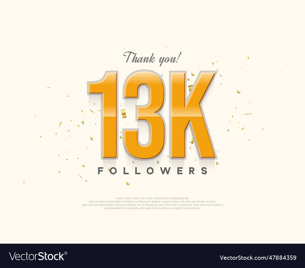 Simple design thank you 13k followers