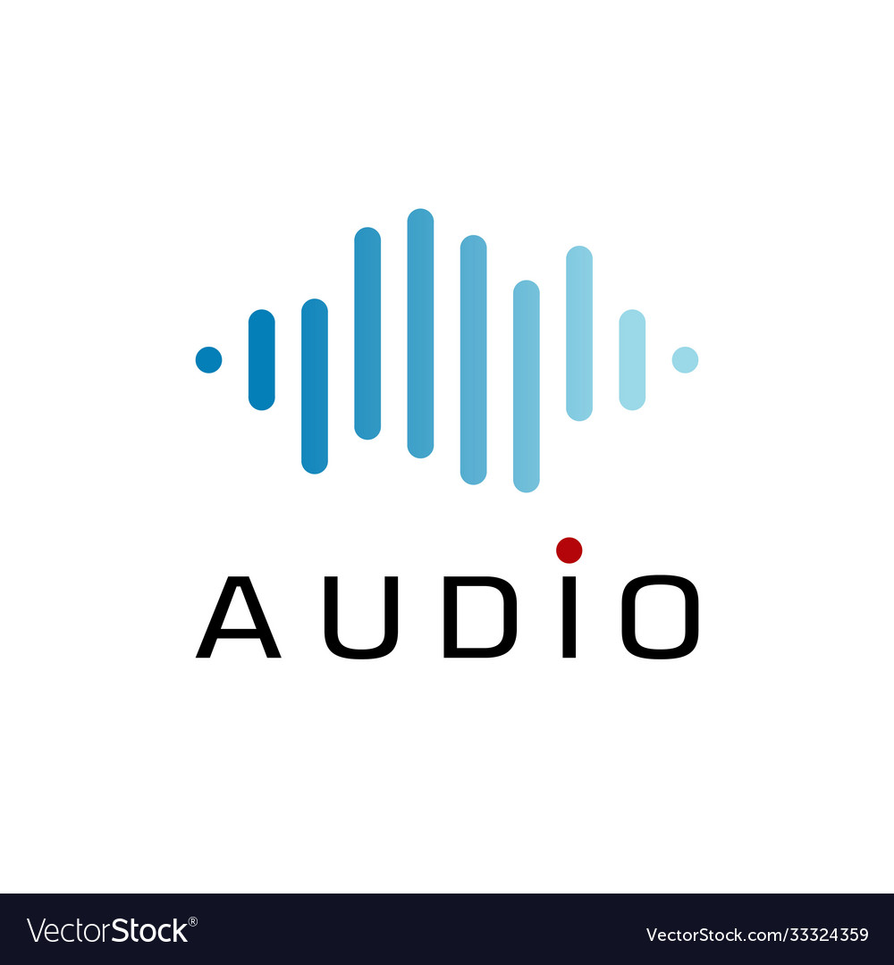 Sound wave for audio logo design Royalty Free Vector Image